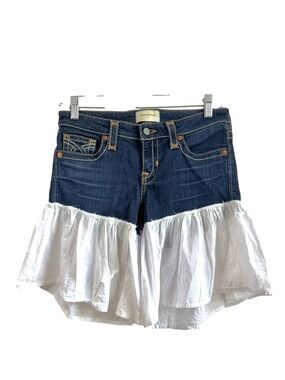 BIG STAR Western Ruffle Hem Denim Shorts